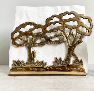 Porte-mouchoirs en laiton feuille Design support en bois cuisine noël or poli papier porte-mouchoirs pas cher prix - Product Image 5