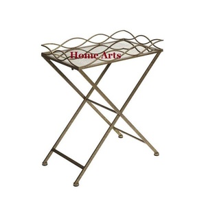 ถาดเสิร์ฟอาหารพร้อมขาตั้งถาดแก้วและโลหะสีทองดีไซน์ล่าสุด - Product Image 5