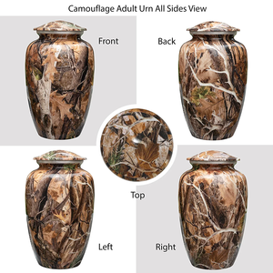 Urne funéraire moderne en aluminium pour cendres humaines, urne de crémation unique et personnalisée avec sac de rangement en velours - Product Image 4