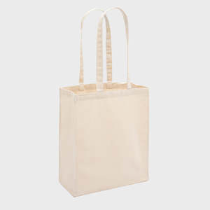 <b>Large</b> 10oz Natural Recycled <b>Canvas</b> <b>Bag</b> with Gusset Solid Color Pattern - Product Image 1