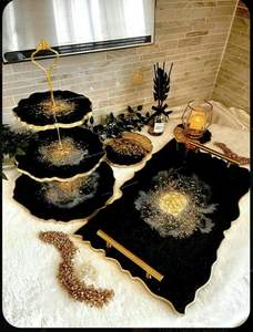 <b>RESIN</b> RELATED DISPLAY HANDMADE DIY 3 Tier Round Shape Fruit Tray Epoxy <b>Mold</b> Tea Tray Table <b>Silicone</b> <b>Mold</b> for <b>Resin</b> - Product Image 5