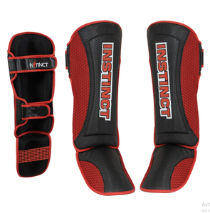 Vente en gros Hi Tec Skintex Leather Shin-n-Step Guard Personnalisé Muay Thai Kickboxing Jambières Protection professionnelle Crochet Boucle - Product Image 1