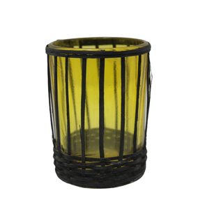 Pot de bougie votif noir de Style moderne décoratif pour la maison en verre/canne de Design classique de qualité supérieure le plus vendu pour la décoration de table - Product Image 4