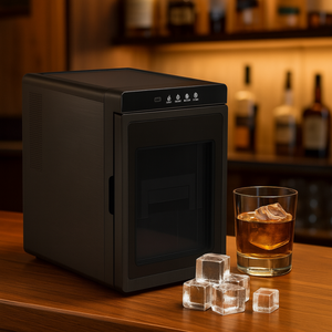 Machine à glaçons cubes avec fonction de réglage de l'heure des glaçons carrés et <span class=keywords><strong>trois</strong></span> cubes par cycle, parfaite pour la fabrication de cocktails - Product Image 1