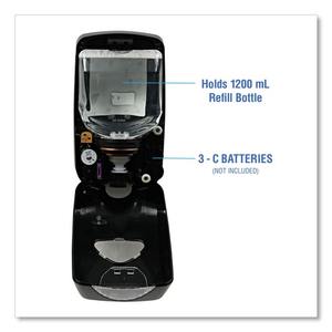 Distributeur de savon mousse sans contact Boardwalk 1200 mL 6 pouces X 4,05 pouces. X 10,58 pouces. Distributeur de savon liquide noir de qualité supérieure - Product Image 5