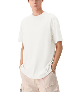 Camiseta Extra Grande de Algodón Grueso de 300 g/m², Lavada Vintage, Hombros Caídos, Estilo Urbano, Informal, para Uso Diario, para Hombre - Product Image 1