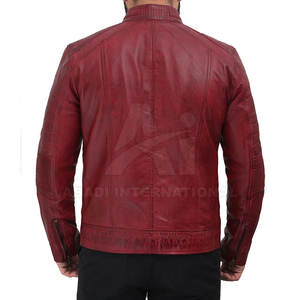 Venta caliente Hombres Ropa Chaqueta de cuero Nueva moda Hombres Chaqueta de cuero a prueba de viento - Product Image 6