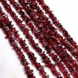 Natural Garnet Chip Beads <b>Raw</b> Rough <b>Crystal</b> Loose Red Garnet Gemstone for Jewelry Making, Healing, and Crafting - Product Image 3
