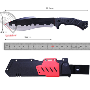 Couteau de chasse Bowie de haute qualité, personnalisé, pour l'extérieur, OEM, lame fixe de camping, pointe tombante, acier Damas, couleur personnalisée, nylon - Product Image 6