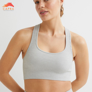 Sujetador deportivo de Spandex/poliéster con cremallera de alta calidad para mujer, Sujetador deportivo transpirable para Fitness, Top atlético para correr, deporte acolchado a prueba de golpes - Product Image 6