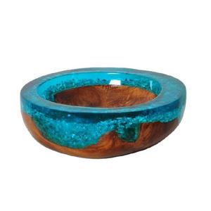 Cuenco decorativo de resina hecho a mano, acabado suave y brillante, aspecto artístico elegante, perfecto para aperitivos, ensaladas o uso en la mesa de la cocina - Product Image 2