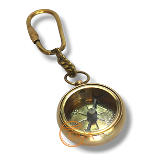 Mini llavero de brújula de latón de estilo antiguo con clip de mosquetón impreso UV y llaveros de cadena de Metal - Product Image 5