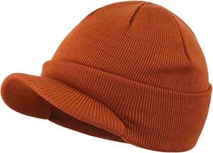 Gorro de Punto Grueso con Diseño de Camuflaje para Hombre, Gorro de Invierno Cálido para Correr, Deportes y Esquí, Gorro de Punto con Visera - Product Image 2