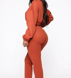 Ropa de calle recortada, sudadera de manga larga con cuello redondo para mujer, sudaderas de algodón, sudaderas lisas para mujer, sudaderas de diseñador de lana cálida - Product Image 5