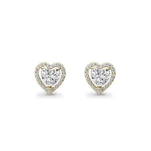 ชุดเครื่องประดับเพชรซิคอนสีขาวโรสโกลด์คลาสสิก Zarkan Love Heart Solitaire ประดับมุก สำหรับงานแต่งงาน งานหมั้น - Product Image 4