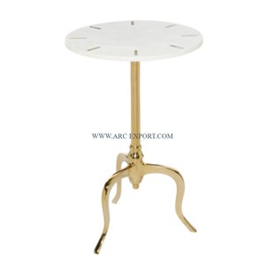 โต๊ะข้างอลูมิเนียมขนาดใหญ่ที่ดีที่สุดตกแต่งห้องนั่งเล่นมาตรฐานการออกแบบเฟอร์นิเจอร์โลหะสีดำ - Product Image 5