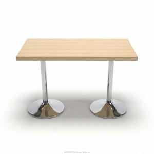 Table de café moderne écologique rectangulaire avec pieds en métal, plateau en mélamine durable, stable pour les cafés, les restaurants, les hôtels - Product Image 3