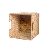 Jacinthe d'eau sous étagère panier de rangement blanchisserie pliable Cube boîtes carré tissé pliable naturel classique rotin fleur