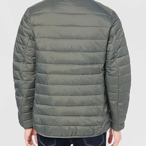 Veste matelassée pour homme à la mode en gros, col montant, chaude, d'hiver, avec logo sur le devant, design OEM, vêtements décontractés - Product Image 2