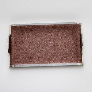Sophisticated Handmade Leather Tray With Raised Edges Perfect For Holding <b>Accessories</b> Or Serving Refreshments In Style - Product Image 5