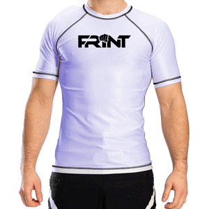 Custom OEM Men Short Sleeve Rashguard <b>Compression</b> <b>Shirt</b> Plain <b>Black</b> Quick Dry Activewear - Product Image 5