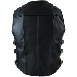 Chaleco de Cuero Negro para Mujer, Nuevo, Moderno, Personalizado, Transpirable, Formal de Invierno, con Cierre de Cremallera en la Parte Trasera - Product Image 2