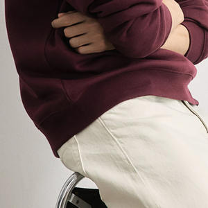 Sudadera de cuello redondo de peso pesado personalizada para hombre sudadera en blanco Sudadera de cuello redondo de lavado vintage de lana - Product Image 5