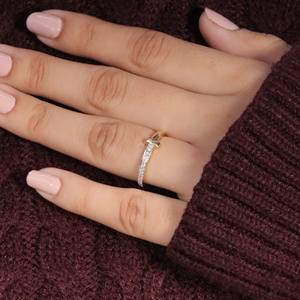 Anillo de Diamante Cultivado en Laboratorio, Anillo de Boda de Lujo para Mujer, Oro Sólido de 10k, 14k, 18k, Certificado por IGI, Colección de Anillos de Compromiso Chapados en Oro de 14k - Product Image 3
