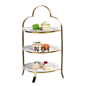 Elegant Design Decorative Tableware Center Pieces Iron Wire Metal <b>Cake</b> <b>Server</b> Stand In Grey Finishing In Rounded Shape For Home - Product Image 3