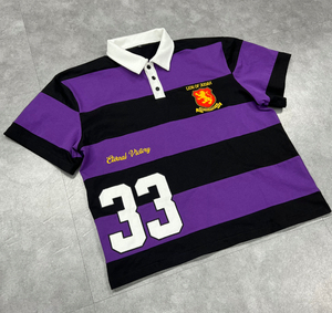 T-shirt vintage personnalisé 300g coupe ample 3D 100% coton avec col en tissu côtelé tricoté et broderie pour homme - Product Image 2