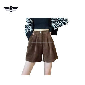 Shorts de Gasa para Mujer, Plisados, Transpirables, Deportivos, Formales, de Cintura Alta, con Volantes, de Poliéster/Algodón, para Otoño e Invierno - Product Image 5