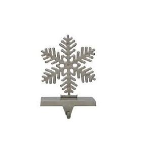 Porte-bas de Noël pour cheminée manteau doré-Bronze flocon de neige support cintre robuste décorations de Noël en métal - Product Image 2