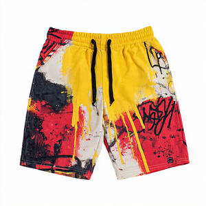 OEM Sublimation <b>Sweat</b> <b>Shorts</b> <b>Men</b> Drawstring Waist Fleece <b>Shorts</b> <b>Mens</b> 450 GSM Workout Printed <b>Shorts</b> <b>Men's</b> - Product Image 2