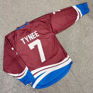 OEM Personnalisé Tackle Sergé Brodé Hockey sur Glace Jersey Rapidement Équipe Sublimation Hockey Uniforme - Product Image 5
