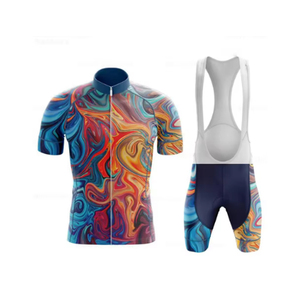Uniforme de vélo de route respirant de superbe qualité pour hommes ensemble de maillots de cyclisme à manches courtes vente d'usine Service OEM disponible - Product Image 4