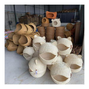 Lit en rotin pour animaux de compagnie Fournisseur du Vietnam Nid naturel léger pour chats et chiens conçu pour l'exportation vers les animaleries mondiales - Product Image 4