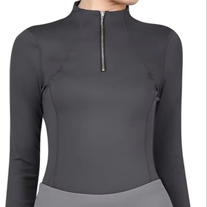 Ropa Ecuestre para Mujer, Diseño 2025, Camisas de Equitación con Logotipo Personalizado, Mangas Cortas y Estribos - Product Image 1