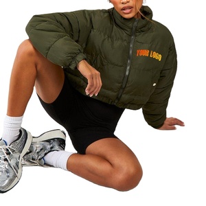 Veste matelassée à capuche unisexe de printemps personnalisée 2026 Logo avant imperméable de luxe chaud et coupe-vent - Product Image 5