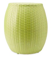 Pouf ottoman en osier confortable unique pour le camping en plein air, repose-pieds de table d'appoint en métal durable pour les parcs.