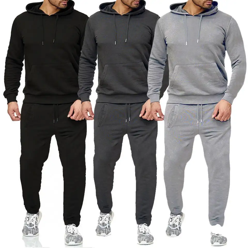 Custom Logo High Quality Comfortable Breathable Jogging Suits Plain Sweat Suit Sport Tracksuits Sets For Men 2023