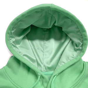Venta al por mayor de hombres básicos de color sólido de algodón grueso personalizado sudaderas con capucha seda satén forrado sudaderas con capucha transpirable duradero - Product Image 2