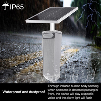 Sistema de Alarma de Seguridad para el Hogar Inalámbrico con Energía Solar para Exteriores, Clasificación IP65, Sirena de Metal, Sensor Infrarrojo, Detector, Alerta de Sonido y Luz