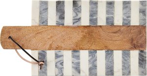 <b>Black</b> White Marble Inlay <b>Board</b> White Marble and Acacia Wooden Cheese <b>Board</b> for Meats Breads Handmade by Adiba Home Decor - Product Image 6
