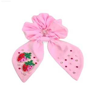 Bordado a mano personalizado con cuentas Scrunchies accesorio para el cabello indio bordado a mano scrunchies semilla con cuentas scrunchies - Product Image 3