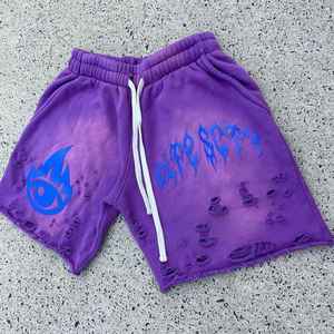 100% Cotton Casual <b>Shorts</b> with Vintage Lace Decoration Solid <b>Pattern</b> Design and for Denim Tears Eco-Friendly and Plain Dyed - Product Image 5