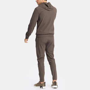 Survêtement d'hiver pour homme imprimé respirant et confortable, vente chaude, deux pièces, couleur unie, polyester/coton, survêtements personnalisés OEM - Product Image 6