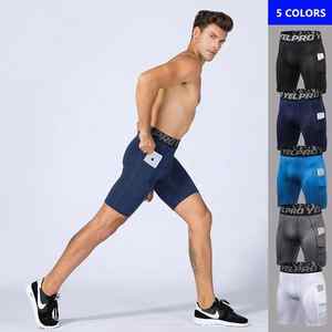Logo personnalisé Bas quantité minimale de commande Serré Hommes Running Gym Shorts Compression Shorts Private Label Fitness Shorts pour Hommes - Product Image 5