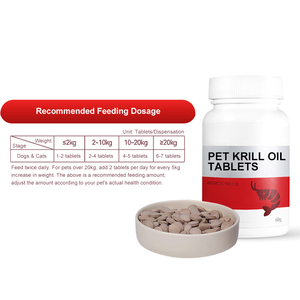 高評価のペット用オキアミ油タブレット、毛並みのケアと関節の保護のための栄養補助食品、猫と犬の両方に適しています - Product Image 5