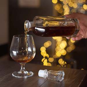 Decanter in Vetro Moderno e Lussuoso da 23,75 oz con Tappo Geometrico Ermetico, Logo Personalizzabile per Vino e Whisky, Ottima Idea Regalo - Product Image 5