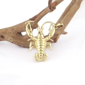 Bijoux hip-hop en laiton massif plaqué or 18 carats, pendentif scorpion pour la fabrication de colliers, bijoux imperméables, accessoires de mode - Product Image 6